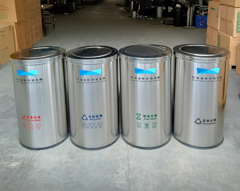 河南省科学技术馆定制不锈钢垃圾桶